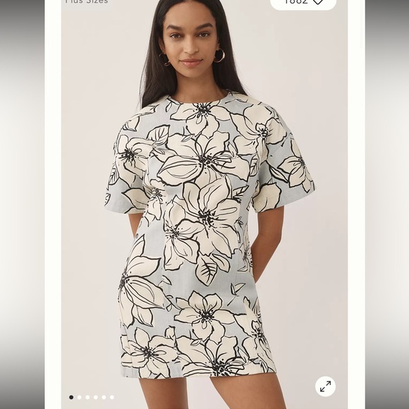 Anthropologie Dhruv Kapoor Floral short sleeve Dress - Picture 1 of 8